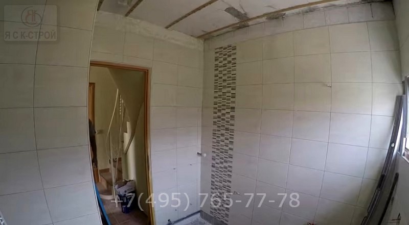 Монтаж плитки - ремонт ванны комнаты под ключ
